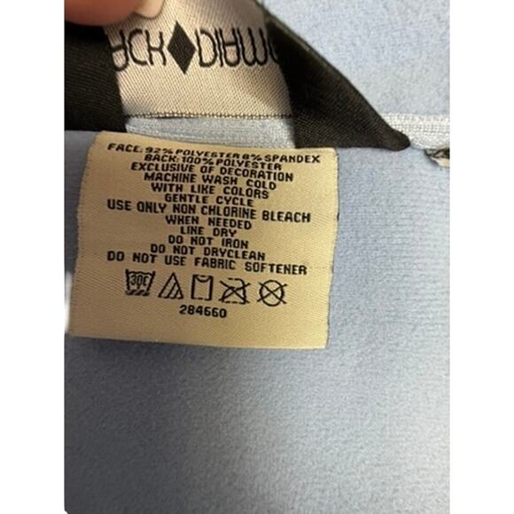 "BLACK DIAMOND" Baby Blue Full Zip Fleece Jacket SZ L Women's Water Resistant - Picture 8 of 12
